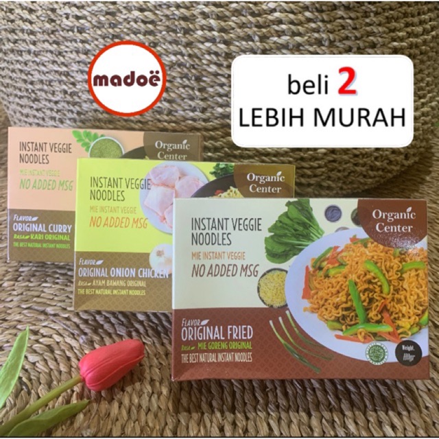 Mie Instan Sehat Organic Center 100 Gram Shopee Indonesia