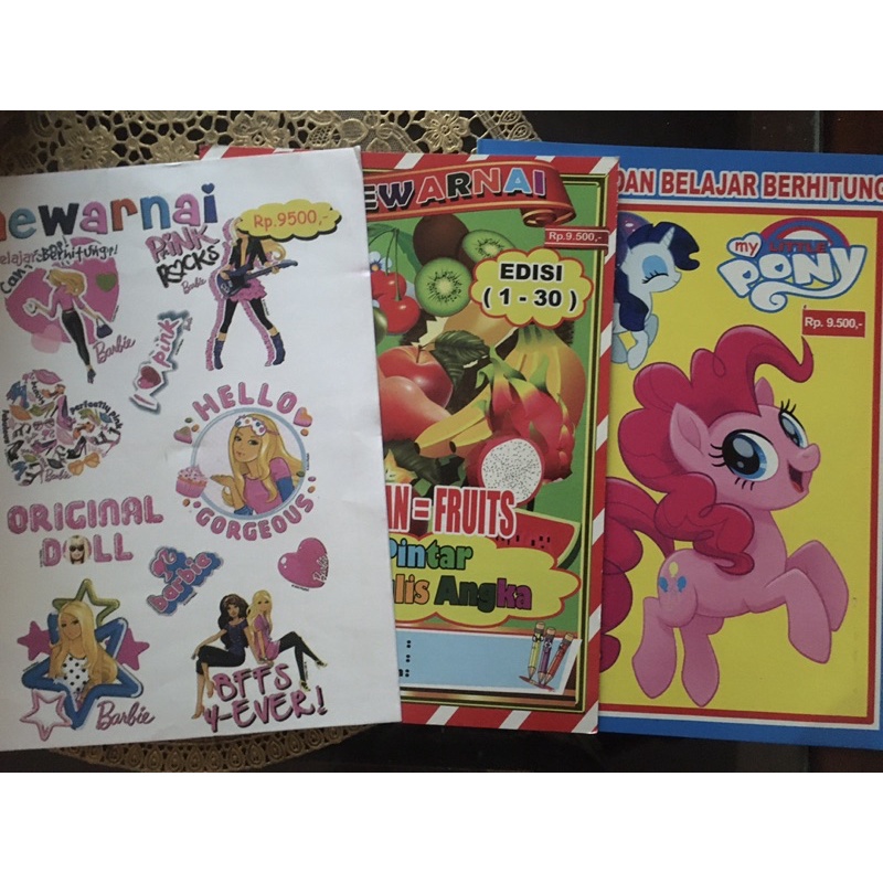 Buku mewarnai untuk PAUD dan TK Paket 3 buku