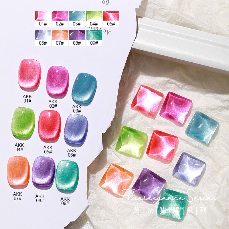 1 Set AS AKK Cat Eye Nail Gel Polish / Kutek Gel Cat Eye Gel Polish