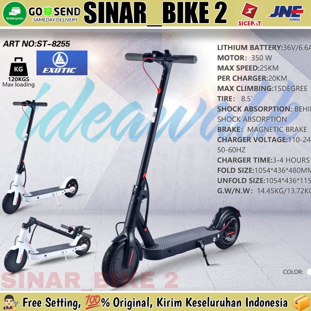 Scooter Skuter Listrik EXOTIC ST-8255 Electric Lipat Dewasa Anak