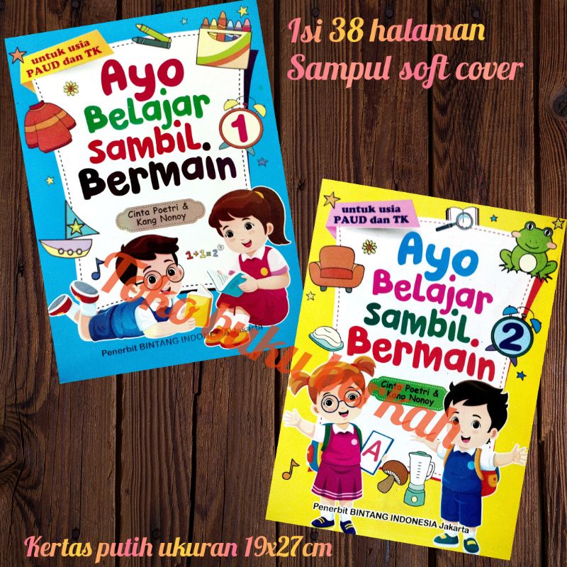 buku ayo belajar sambil bermain 1 dan 2 (19x27cm)