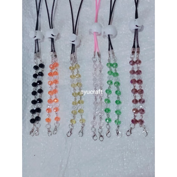 strapmasker/kalung masker kristal siap pke 2in1(1pcs)