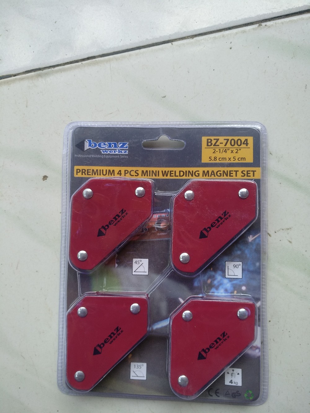 Benz Siku Magnet 2 Inch Magnetic Welding Holder Siku Magnet Las Set 4 Pcs Bz-7004 Perkakas Tukang