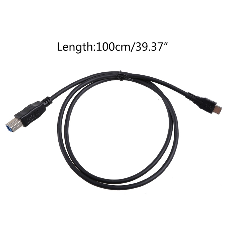 Btsg Kabel Printer USB Type-C Tipe C Ke USB-B 3.0 5Gb Kabel Kecepatan Cepat Untuk MacBooks Komputer PC Laptop Scanner USB Printe
