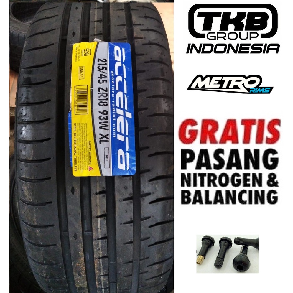 Ban Mobil Tubles Ukuran 215/45 Ring 18 Merk ACCELERA PHI 215 45 R18 Ban Lokal Murah Berkualitas