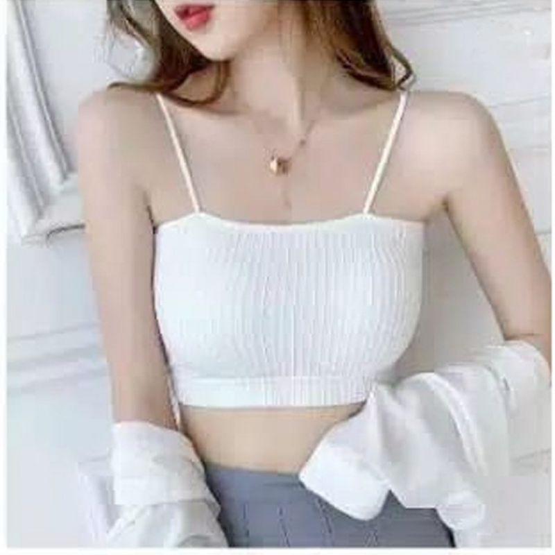 TankTop Crop Rib Atasan Wanita