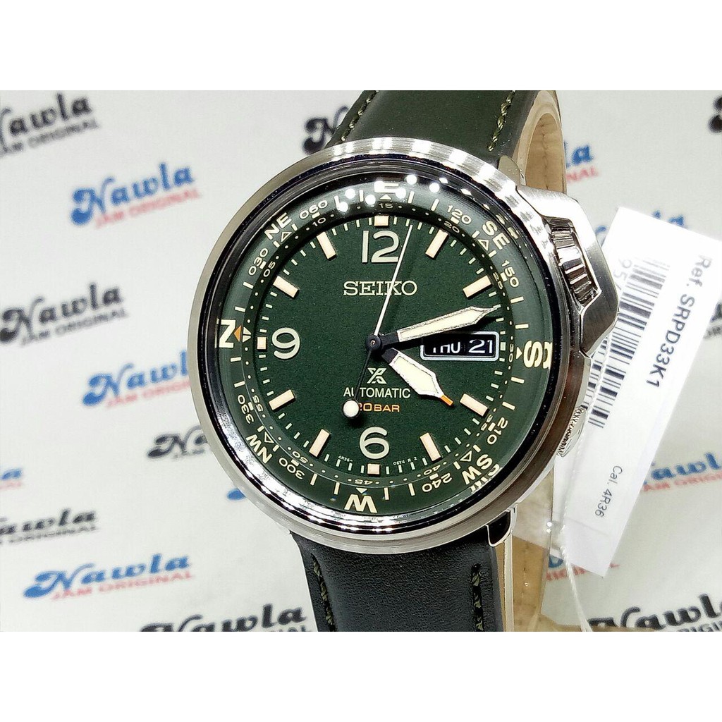 Seiko Prospex SRPD33K1 Compass Green Dial - Jam Tangan Pria SRPD33