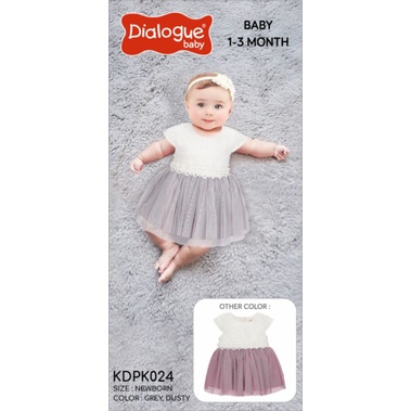DIALOGUE BABY/DRESS BAYI NEWBORN IMPORT/DRESS KALIA K024