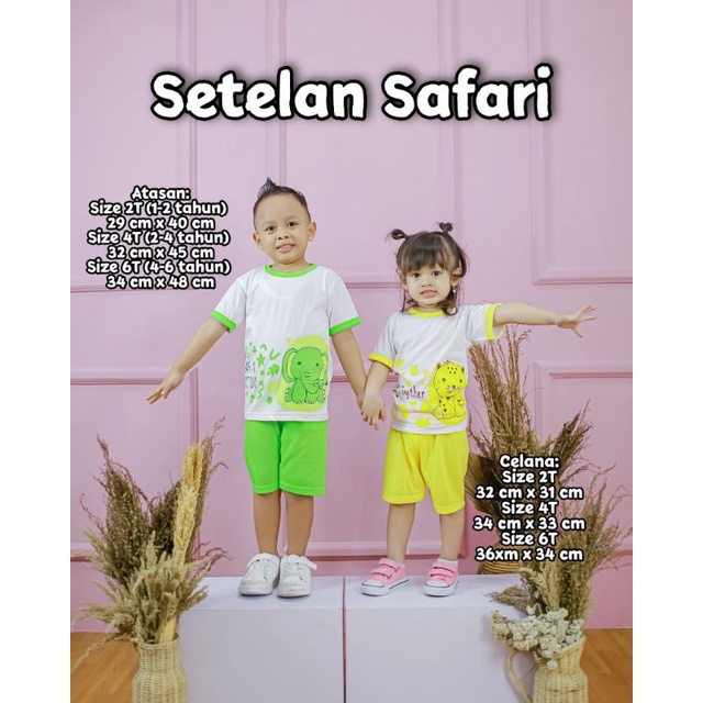 setelan anak safari (combo)