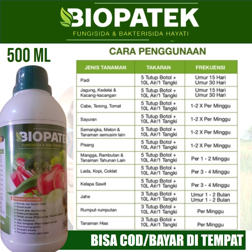 Adelonz Biopatek 500 Ml Obat Hama Patek Bawang Merah, Obat Hama Busuk Daun Bawang Merah Biopatek