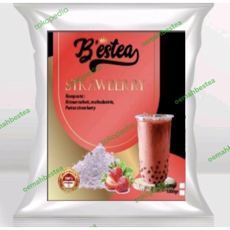 Bubuk Minuman Rasa Strawberry Premium 1 Kg Powder Drink