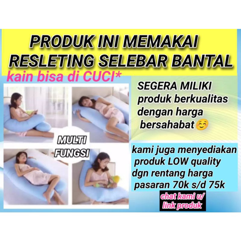 Bantal hamil [Bantal ibu hamil] JUMBO 120X75 2 sisi motif tebal tebal dan nyaman PLUS SARUNG bestseller free tas/bantal penyangga perut bumil