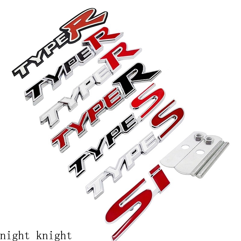 Night knight Stiker Emblem Tipe R Bahan Metal untuk Mobil Honda Civic Accord City