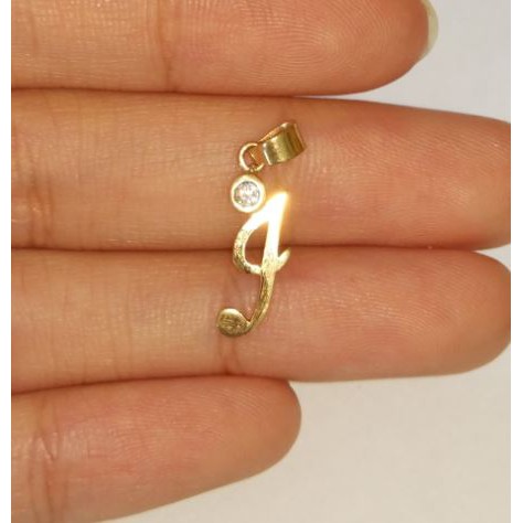 Liontin Huruf J emas 70%