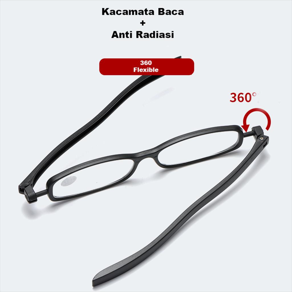 Kacamata Baca Reading Glasses Flexibel 360 Anti Radiasi GR1853