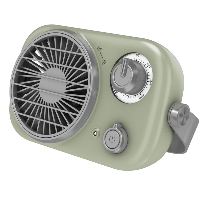 Vivi 1200mah Retro 3gears Adjustable Personal Desk Table Fan Silent Rumah Tangga Kamar Tidur Ruang Tamu Desktop Plafon Kecil