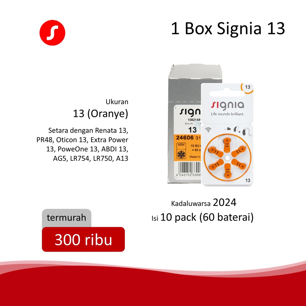 Jual Box Baterai Alat Bantu Dengar Signia Shopee Indonesia