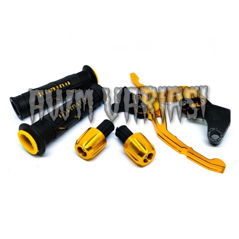 [PAKET MURAH] Handgrip Domino+Jalu stang CNC+Handle CNC Sisik Variasi Nmax-Vixion-Beat-Mio-Vario-Tiger-Vario150-CBR-R15 v3-Fu-Mio j