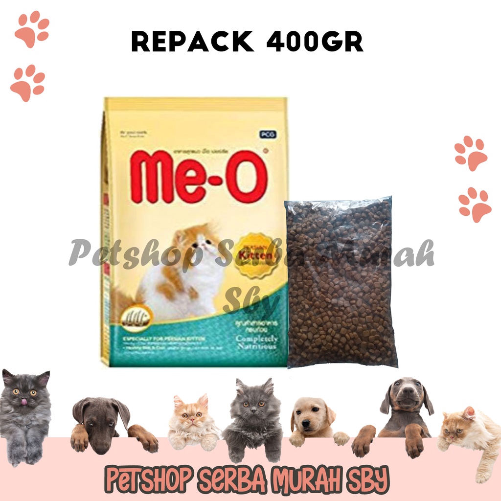 Me-O MeO Kitten Persian Repack 400gr - Makanan Kering Anak Kucing Persia - Kitten Persian Dry Food