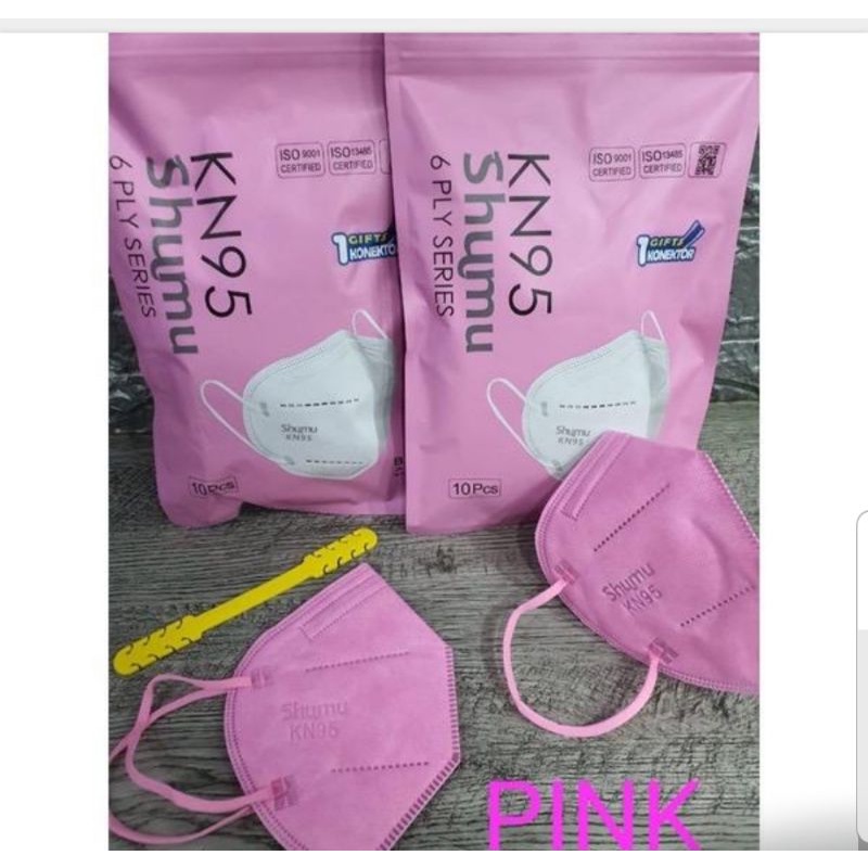 MASKER KN95 SHUMU 6 PLY - PINK