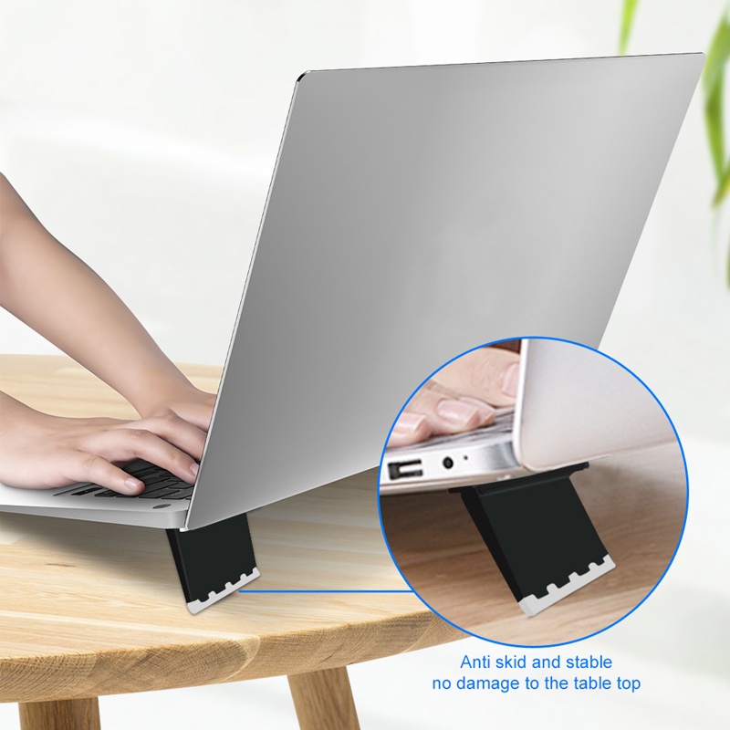 1 Pasang Stand Holder Laptop Mini Portable Multifungsi Bisa Dilipat