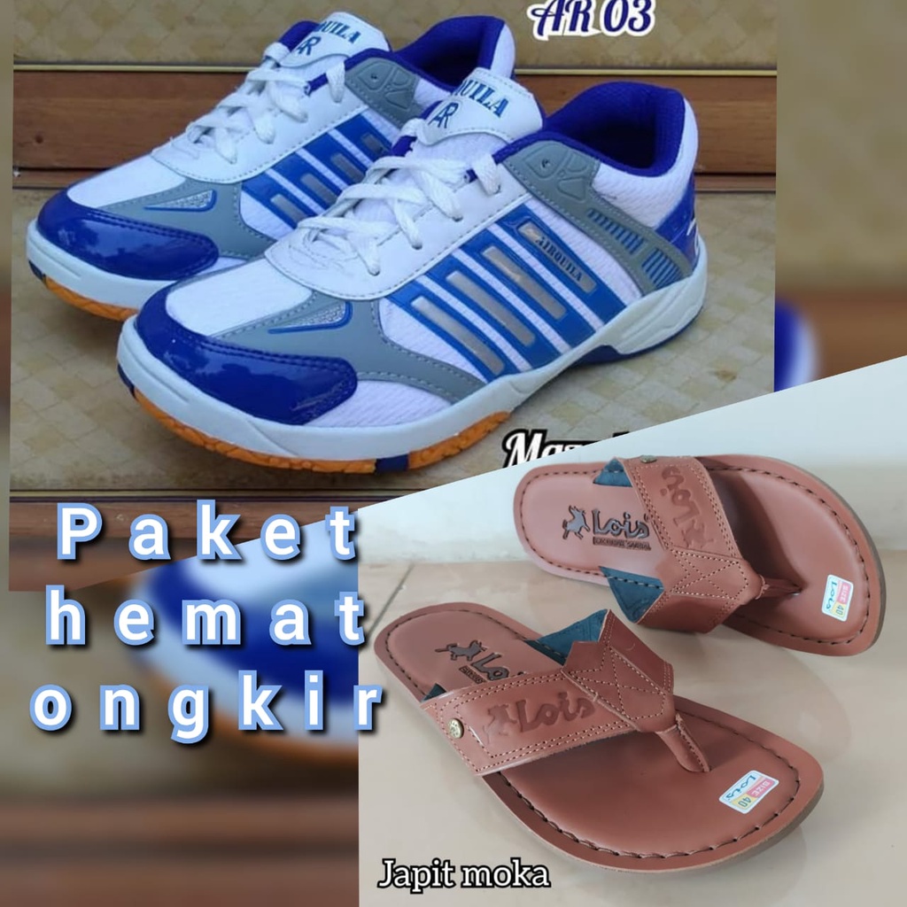 FLASH SALE !!! SEPATU BADMINTON/SANDAL KULIT /BELI 1 DAPAT 2 /BELI 1 GRATIS 1/SEPATU PRIA/SANDALPRIA