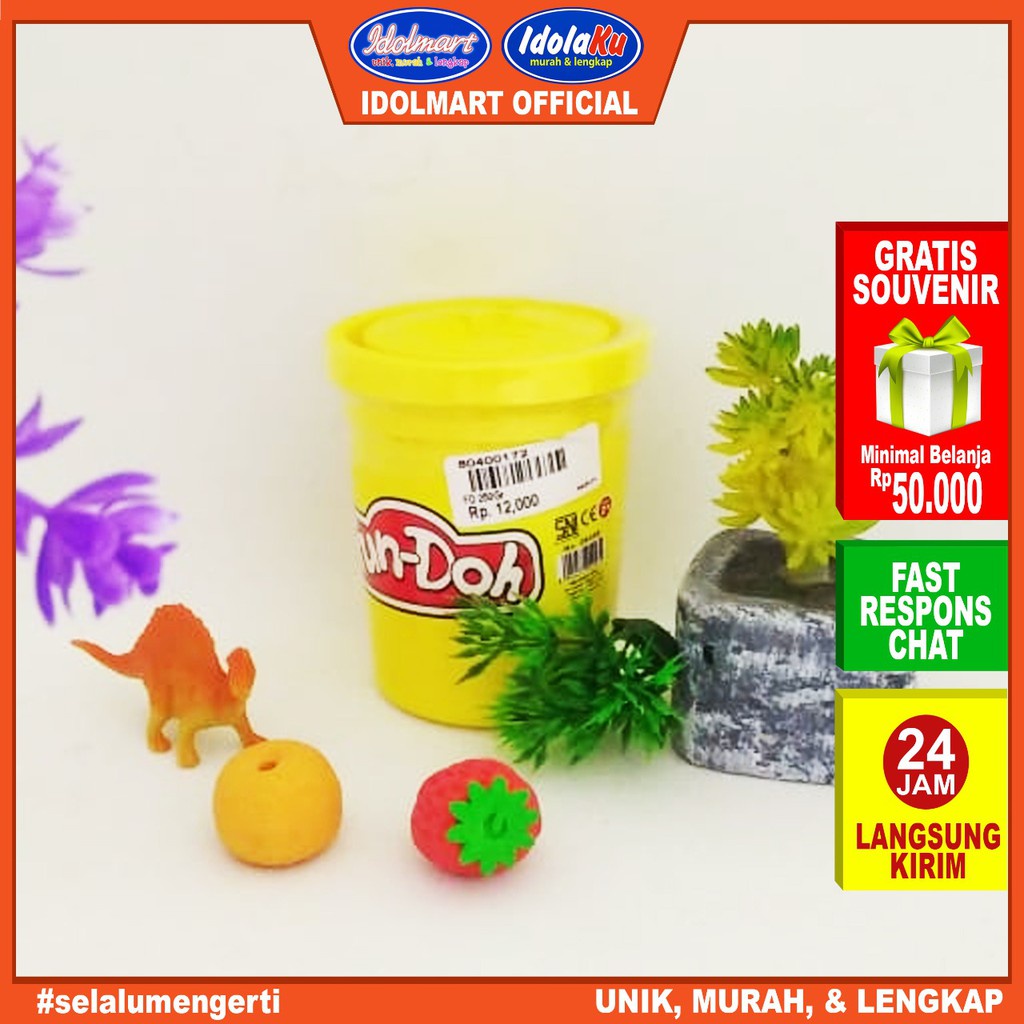 IDOLMART Fundoh Refill 250gr/ Lilin Mainan / Mianan Edukasi SNI / Fun Doh Idolmart Surabaya