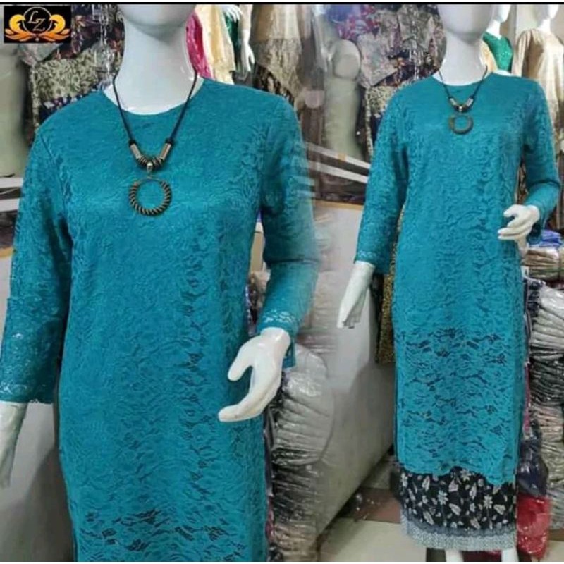 IndahKebaya | REAL PICTURE SETELAN KEBAYA KINANTI / KEBAYA TUNIK KURUNG / TOSCA LAVENDER MOCCA DUSTY