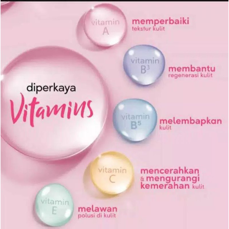 POND'S Micellar Water untuk Kulit Normal dan Semua Jenis Kulit, Vitamin &amp; Rose, 55 ml