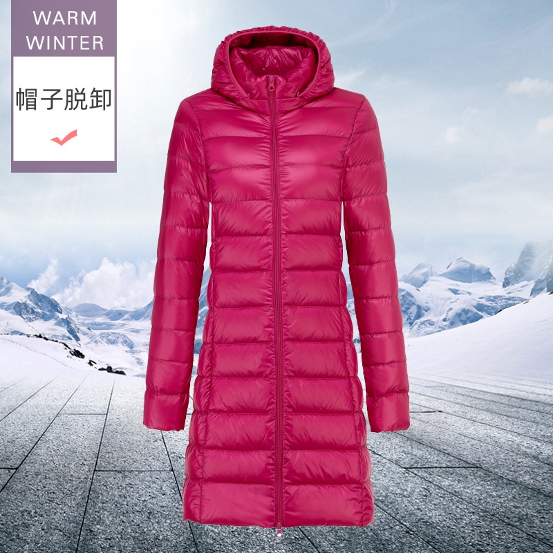 Jaket Wanita 2021     Panjang Ringan lepas Cap Fashion  Korea perban Bebek Putih Bawah Mantel Fashio