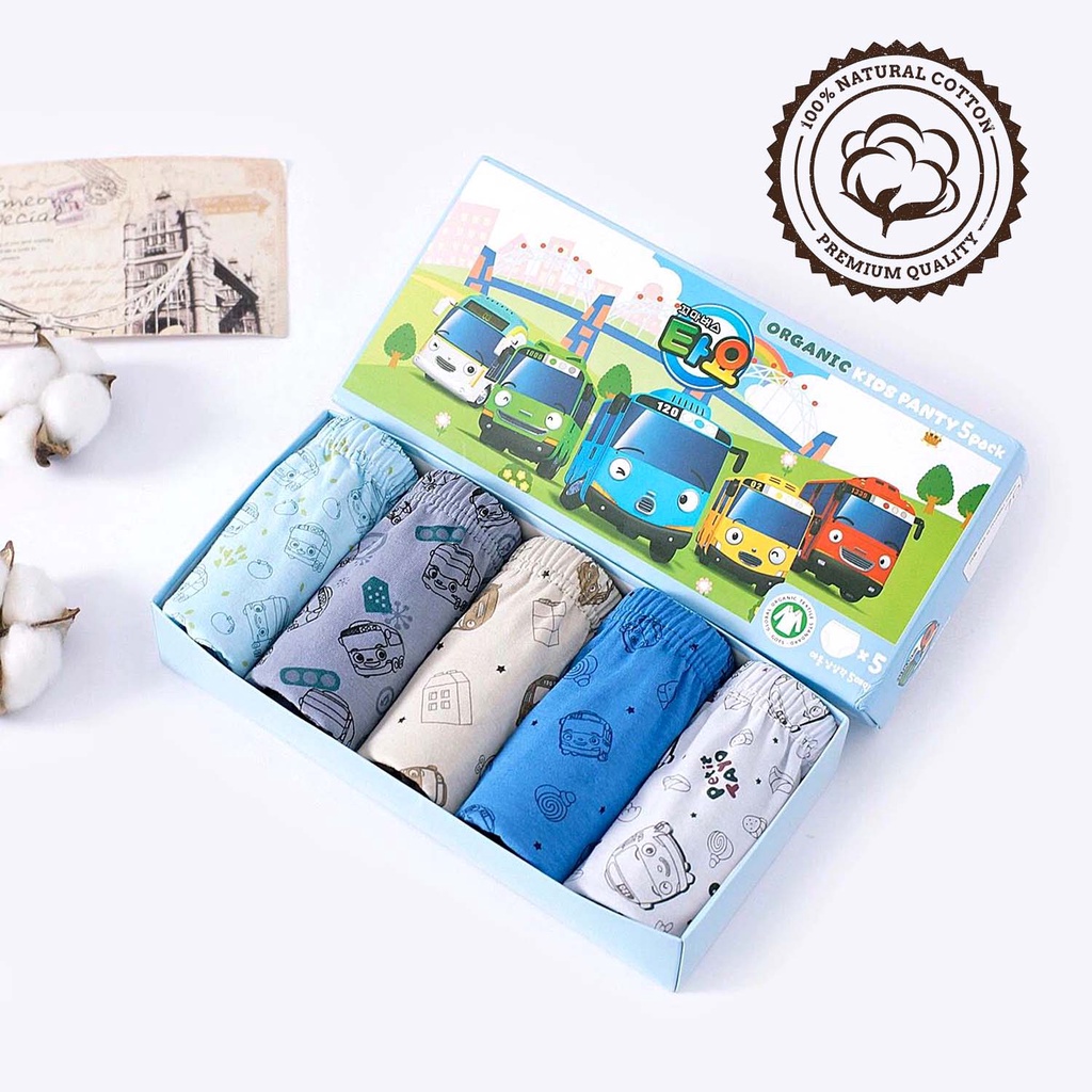 SET Celana Dalam Anak Laki laki Bahan Organik Katun Celana Dalam Segitiga Anak Laki Laki Gambar Tayo