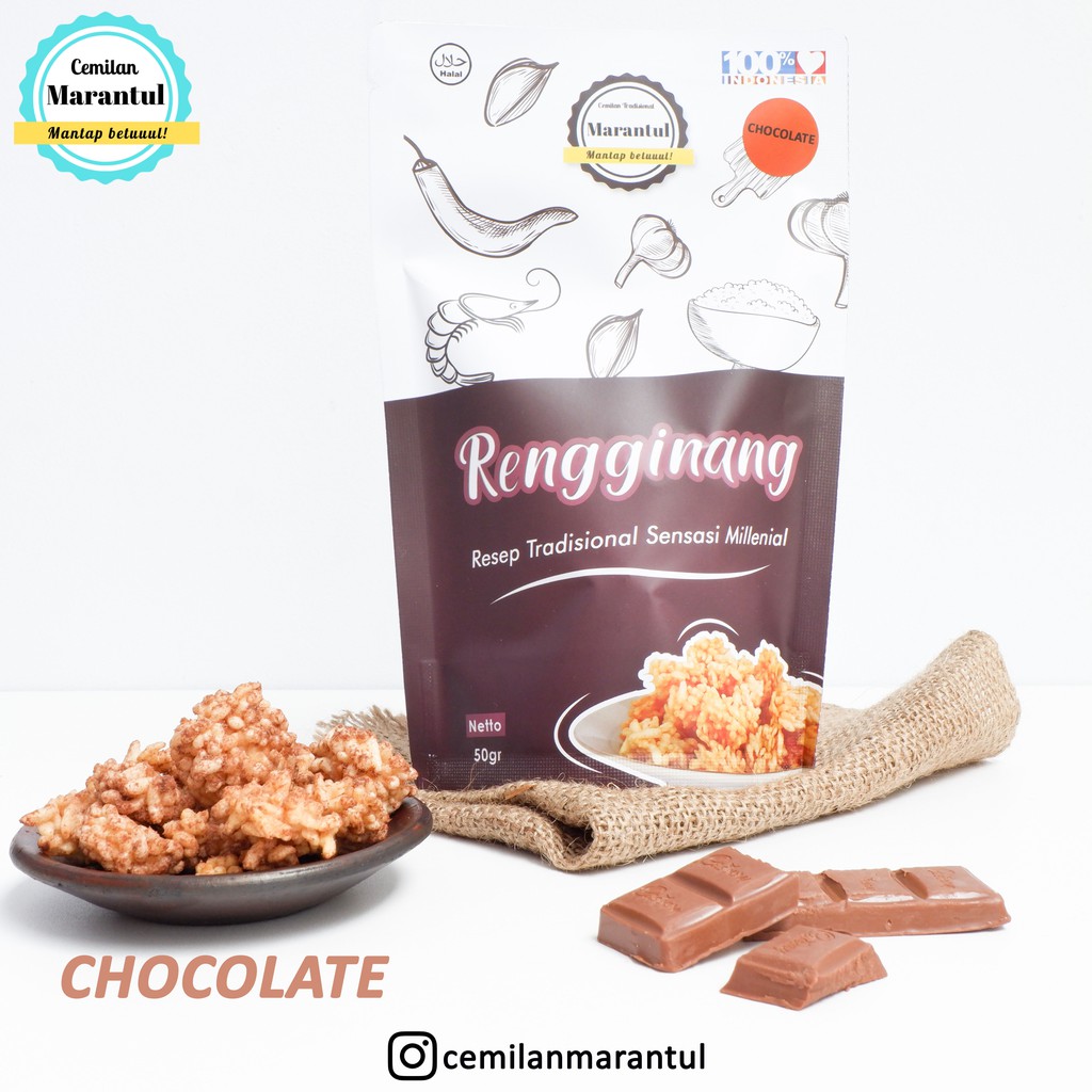 

Rengginang Mini Rasa Coklat Chocolate Cemilan Renyah & Lezat,