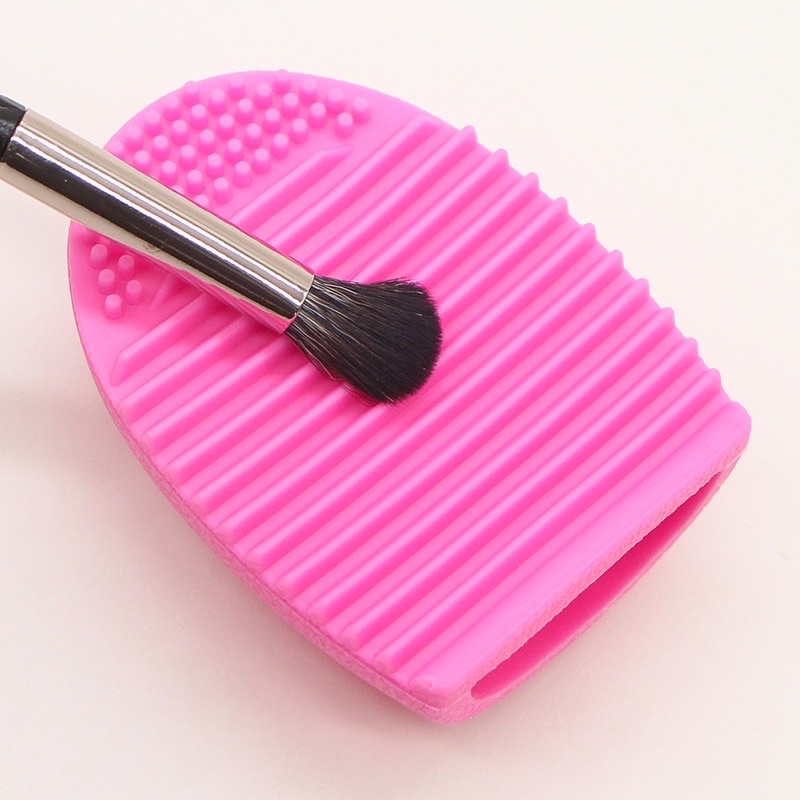 Brush Egg Pad silikon pembersi kuas make up