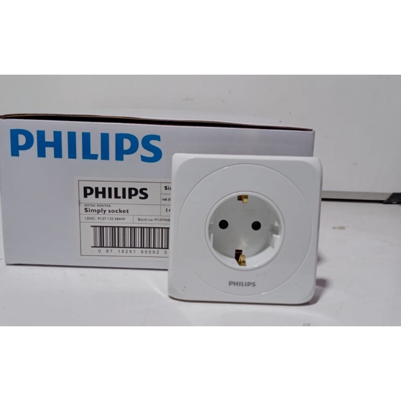 Stop Kontak PHILIPS Simply IB Double Colokan Philips SNI &amp; Original