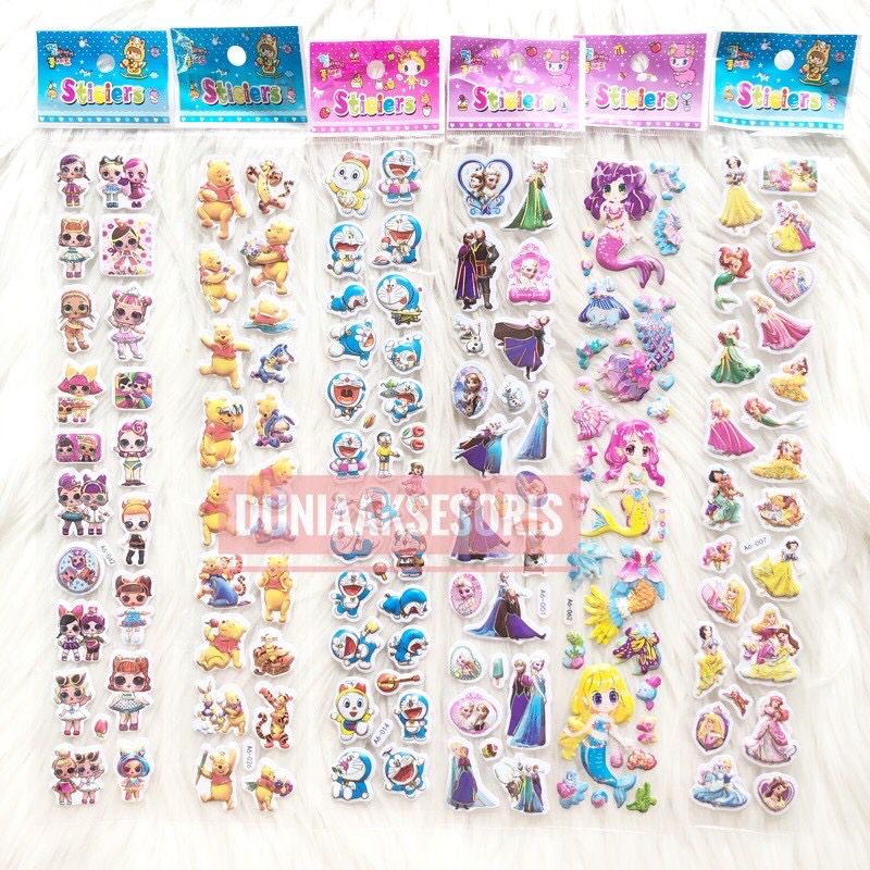 Sticker BTS / Sticker BTS Timbul 3D / Tempelan BTS BT21 panjang isi 40 / stiker / tempelan kertas