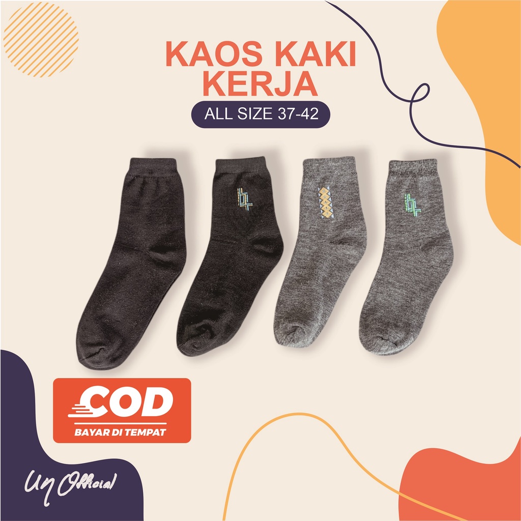 Kaos Kaki Pria Dewasa Kerja Kantoran - Tebal Motif dan Polos