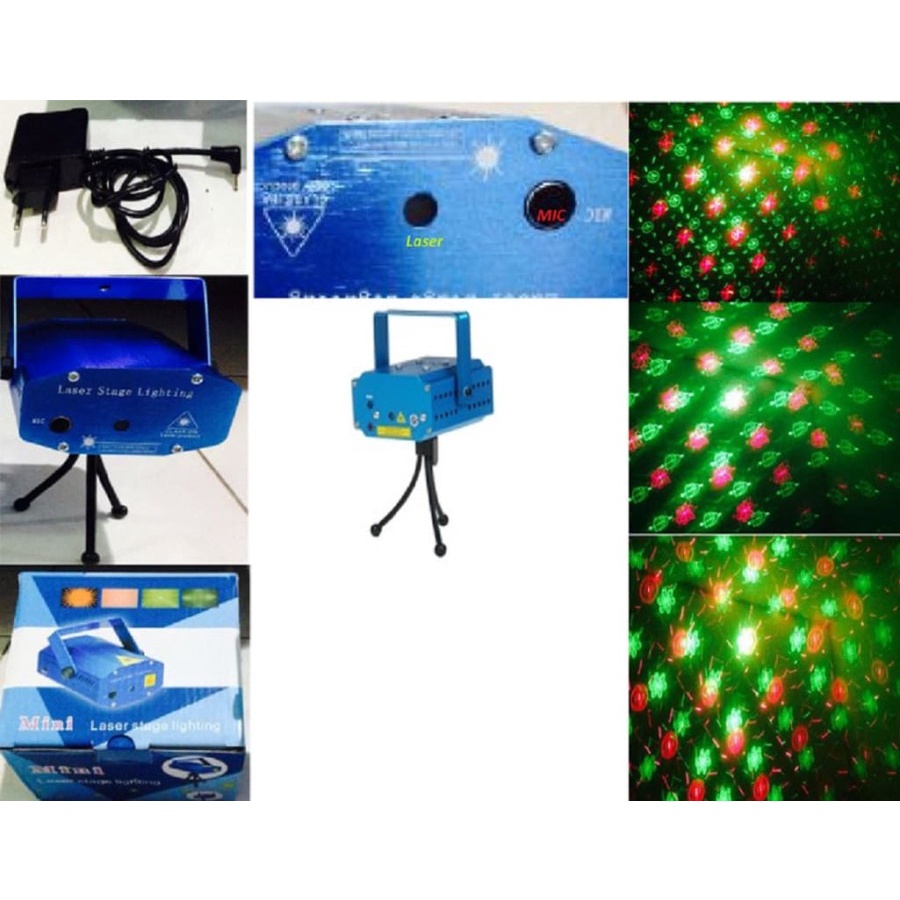 Barangunik2021-Mini Laser Stage Lighting / Ministage Laser Sensor Musik Disco