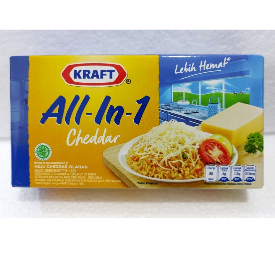 

SEMBAKO - KEJU Kraft / Keju All in One 165gr Cheese Cheddar All-in-1