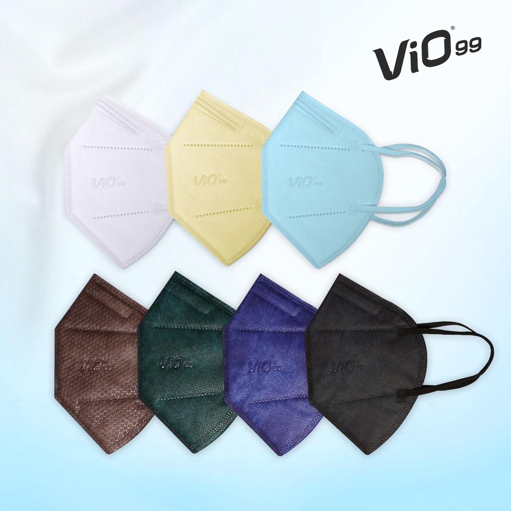 Vio KN99 Mask '10S 5Ply Earloop WARNA mudah bernafas dan filterasi 99%