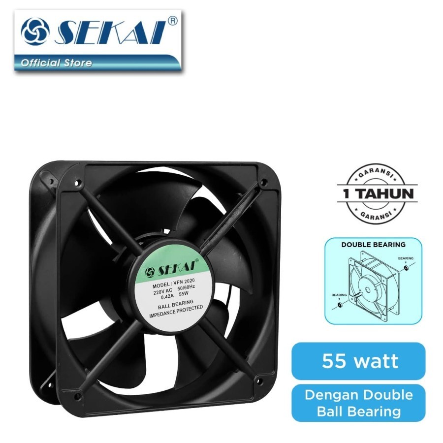 Sekai Kipas Angin Partisi Pendingin Panel Cooling Fan 20cm / Kipas pendingan Komputer/CPU VFN 2020