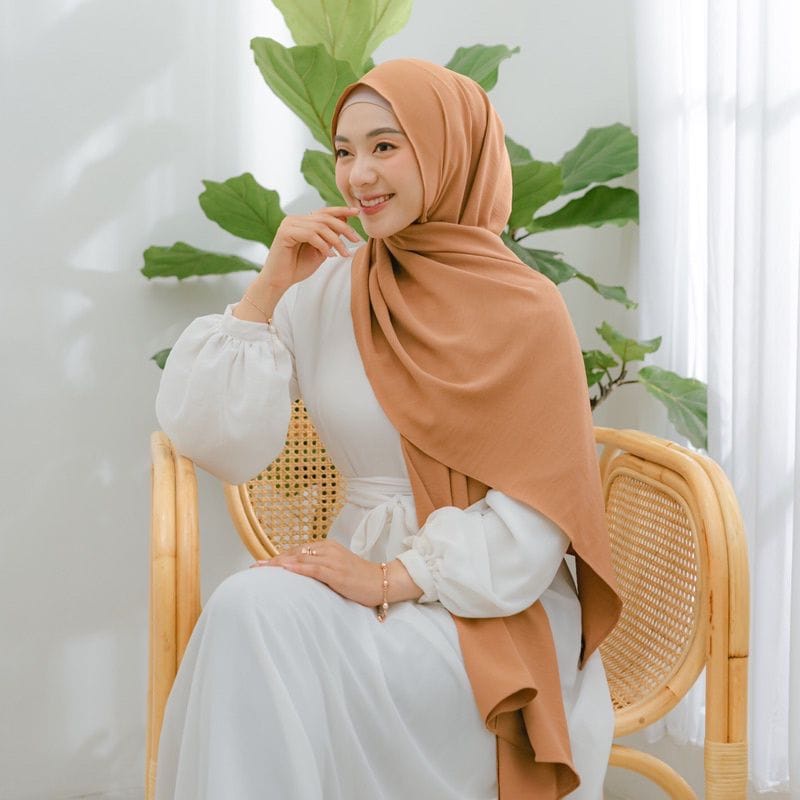 Pashmina Crinkle Airflow Premium Hijab Pashmina Anti Kusut Jilbab Pashmina Airflow Terbaru Pasar Hija'b