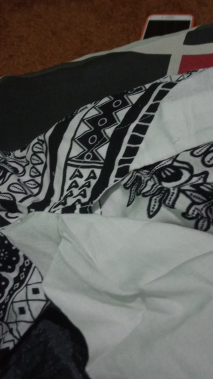 Promo Atasan Unisex Baju Bali Motif Dashiki Hitam Putih