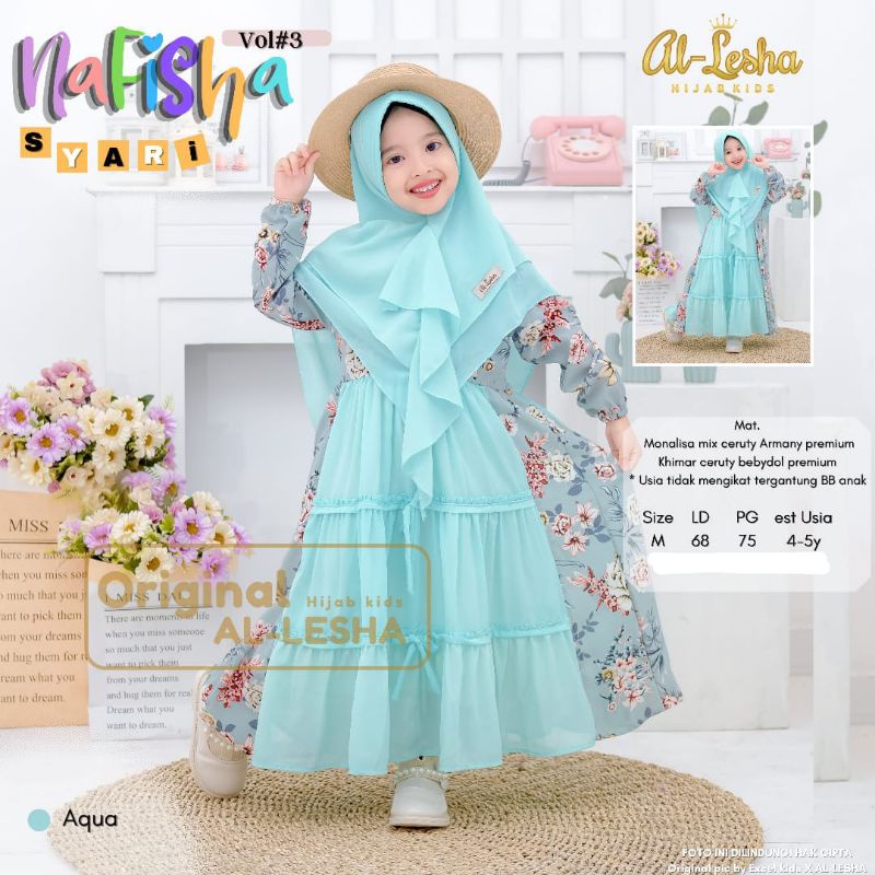 Premium Nafisha Gamis Syari Kids Series by Al-lesha