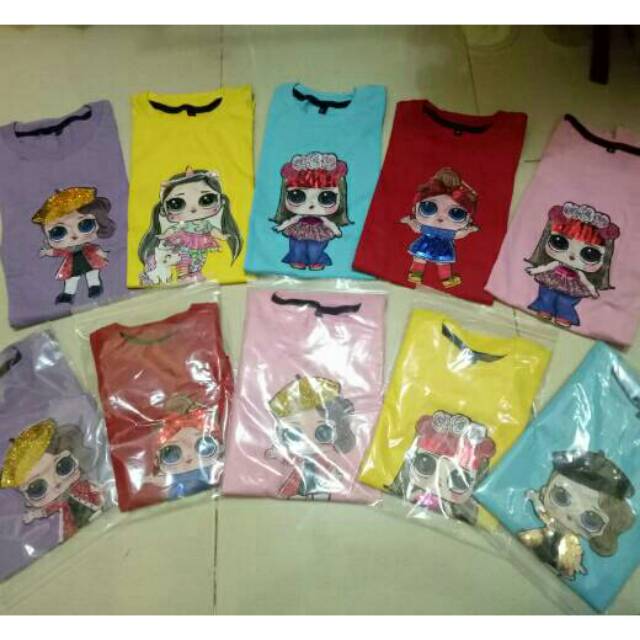 Kaos lol LED 1-8th (nyala 2)/kaos anak led lol/baju anak lol