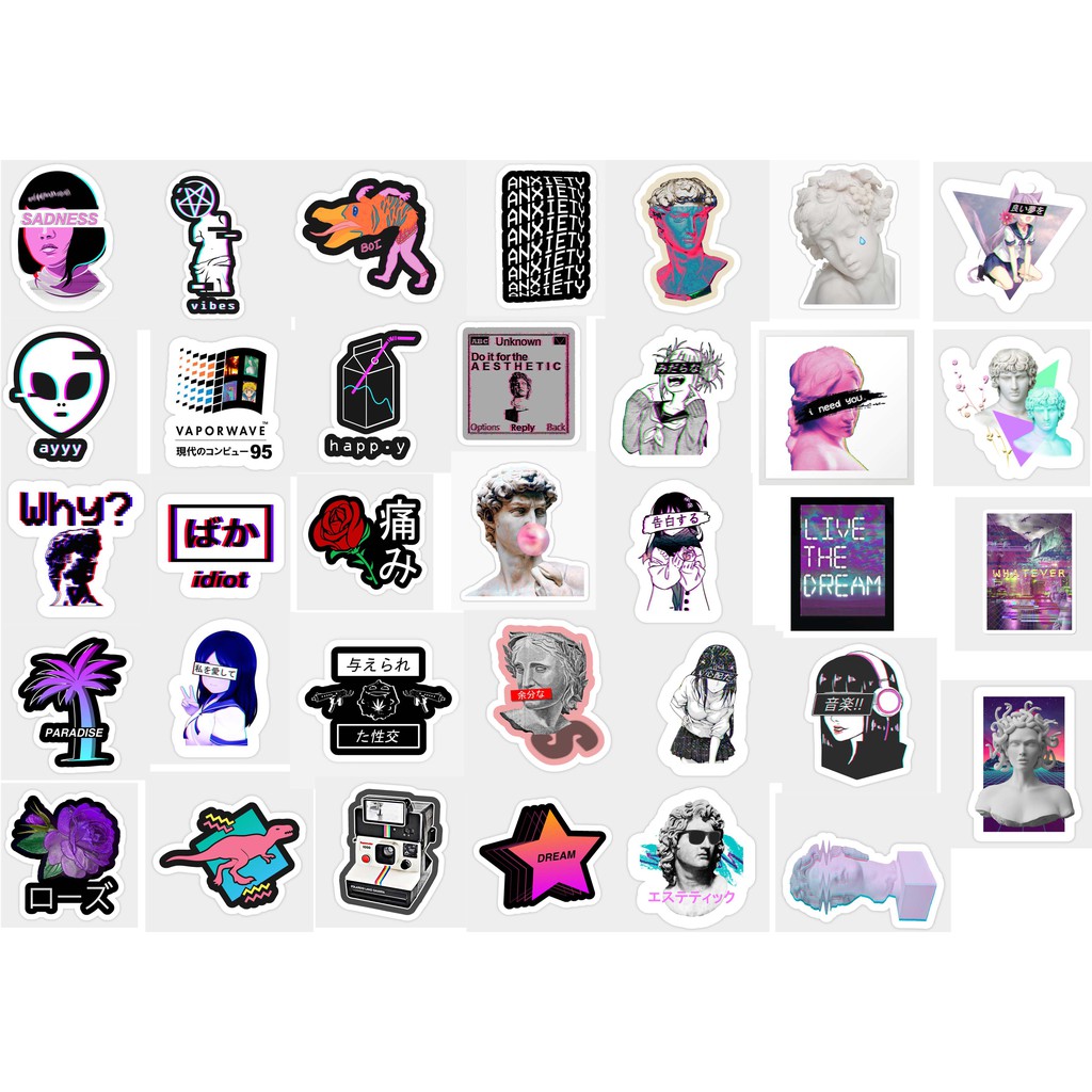 28 Galeri Stiker  Aesthetic  Terkini Lokerstiker