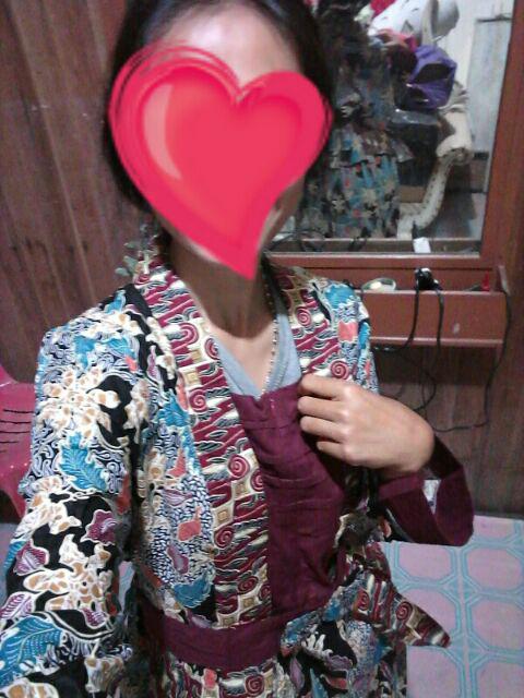 Qnunbatik Batik Keluarga Gamis Muslim Wanita Sedona Parang