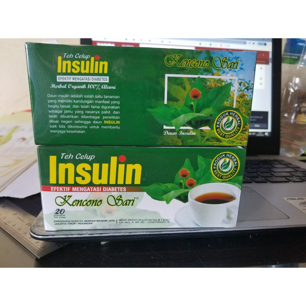 Teh Celup Insulin Kencono Sari Teh Obat Herbal Diet Diabetes Gula Darah Asli Original Isi 20