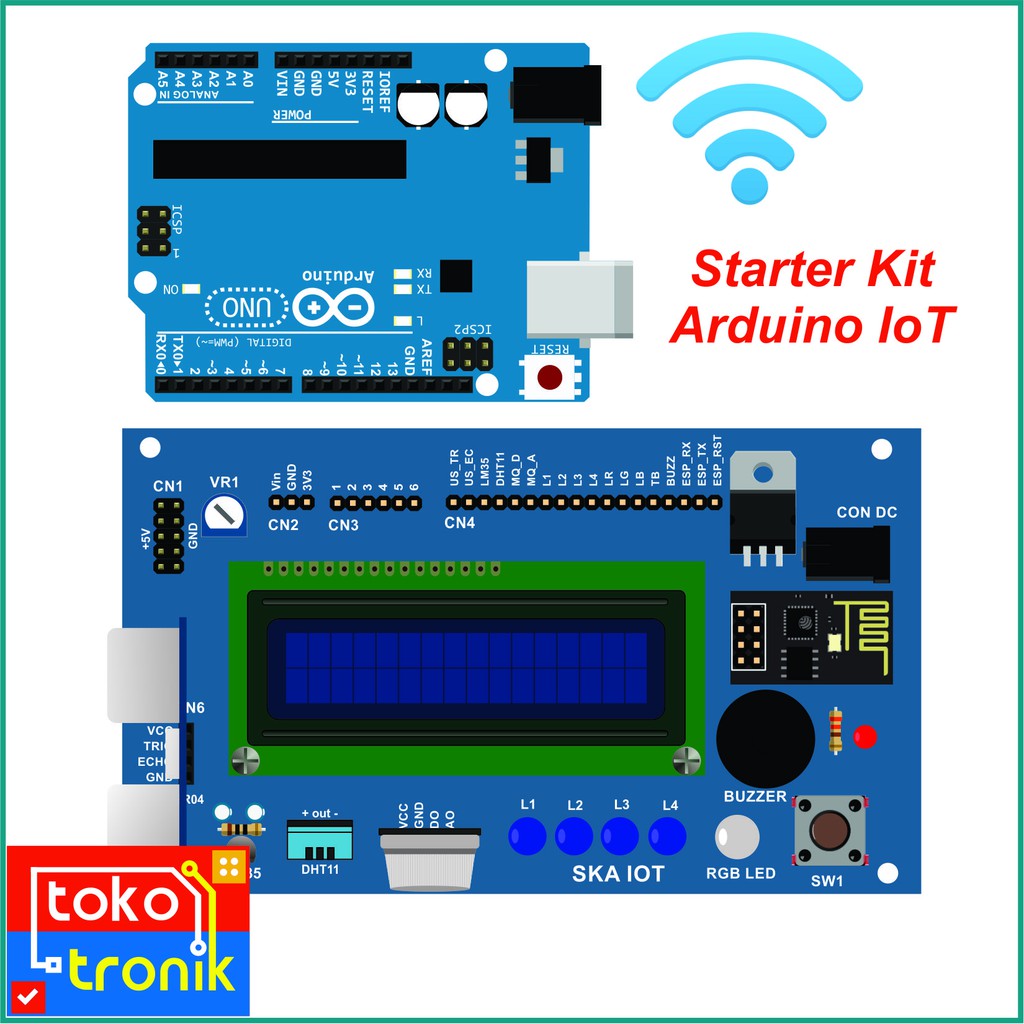 Arduino Starter Kit IoT - Paket Belajar IoT Arduino Lengkap - Internet of Things Arduino ESP8266