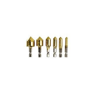 TD-DFA Taffware Mata Bor Drill Bit Countersink HSS 6-19mm 6 PCS - BT3