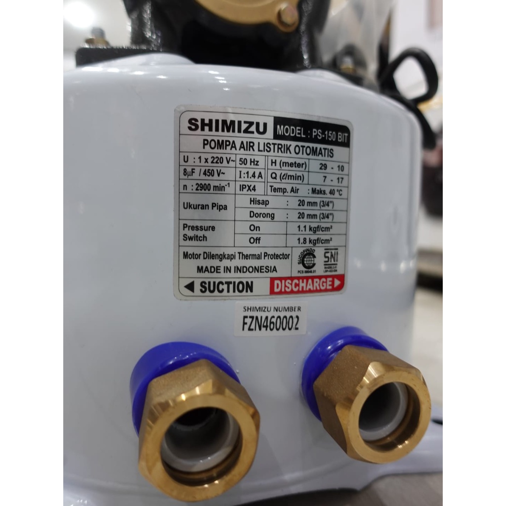 POMPA AIR SHIMIZU 150WATT AUTOMATIC SUMUR DANGKAL PS-150BIT / PS150BIT